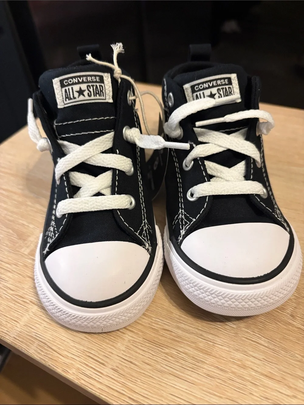 Converse Kids Black and White Canvas High-Top Sneakers